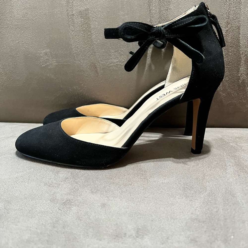 Black Suede Nine West Heels